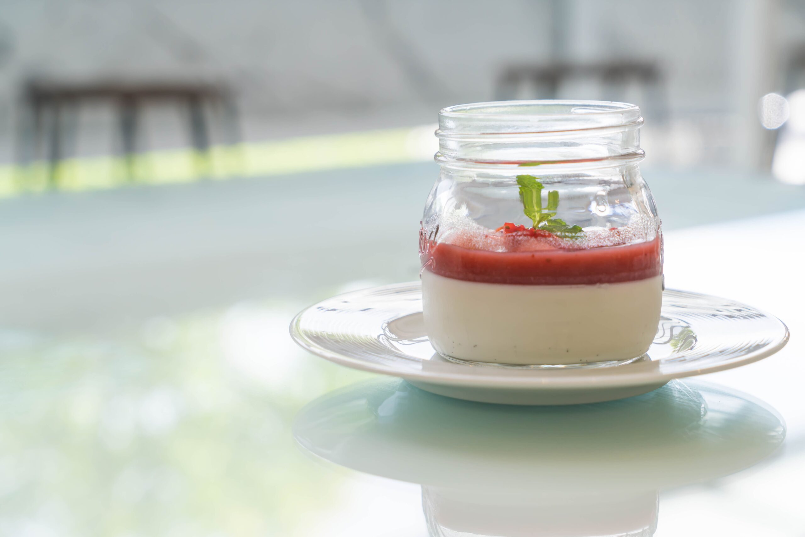 Panna cotta ar ievārījumu