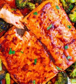 Laša balzamiko gabaliņi ar dārzeņiem