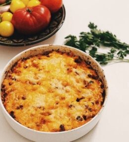 Pilngraudu pasta cepeškrāsnī ar Čedaras sieru