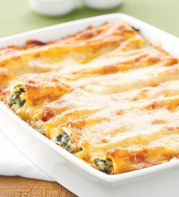 Cannelloni ar spinātiem un rikotas sieru