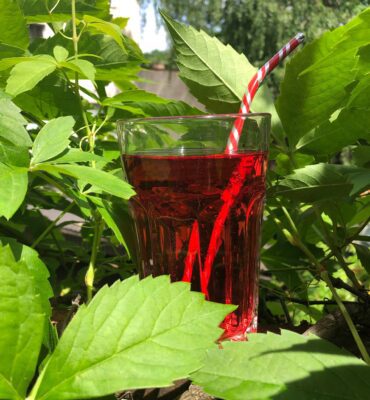 Viegli gāzēts dzēriens ar sīrupu