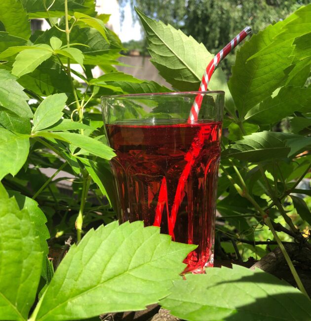 Viegli gāzēts dzēriens ar sīrupu