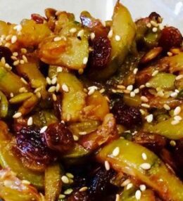 Sojas mērcē cepti kabači