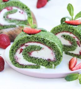 Spinātu rulete ar zemenēm