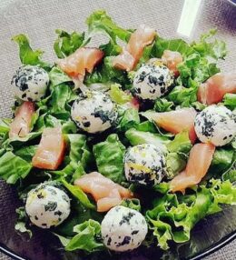 Laša salāti ar biezpienu