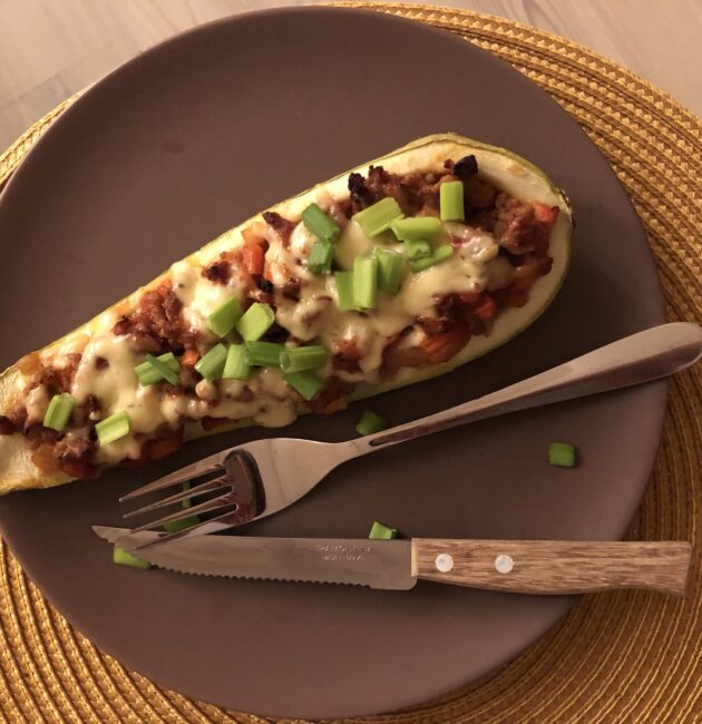 Pildītais kabacis ar tītara malto gaļu